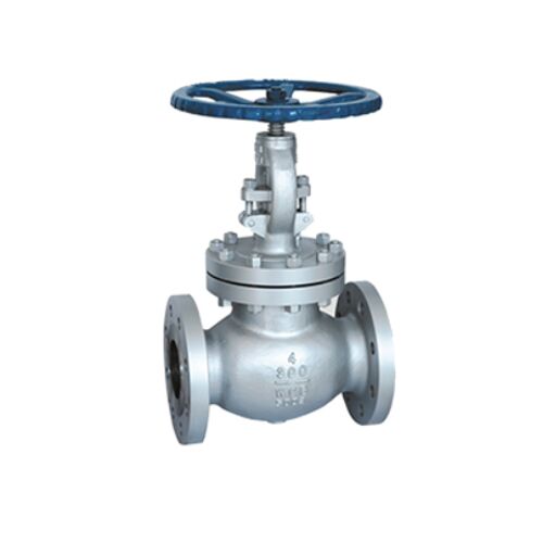 american standard marine carbon steel globe valve white background