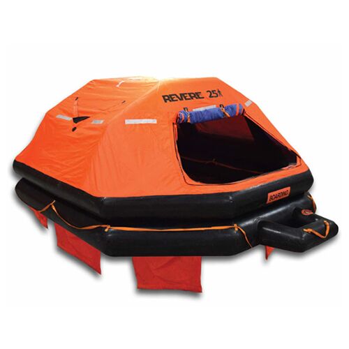 self righting davit launched inflatable life raft