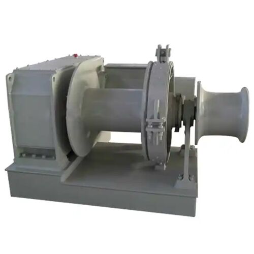 marine electric mooring winch white background