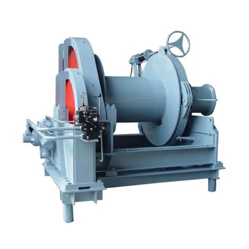 marine hydraulic mooring winch white background