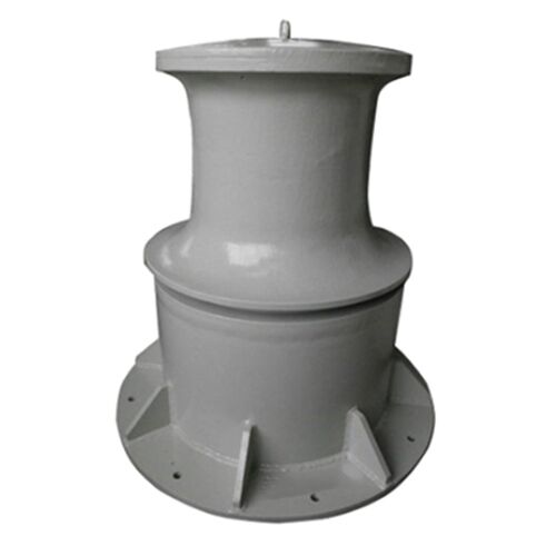 marine hydraulic mooring capstan white backgroung