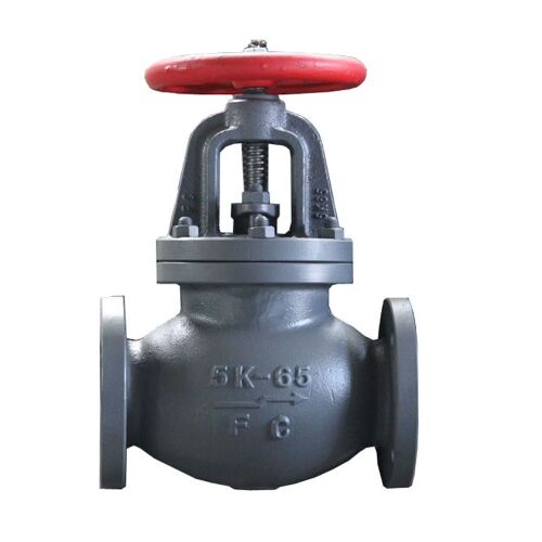 marine jis f7353 5k cast iron globe valve (sdnr) white background