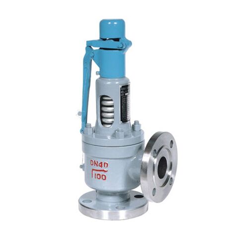marine spring loaded full bore type lever safety valve white background